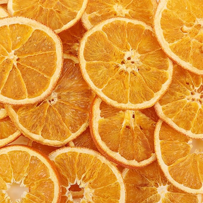 SXET Dried Orange Slices Natural Dried Orange Slices Edible Dehydrated Orange Dried Fruit for Crafts Cake Decoration Cocktail Garnish Table Scatters (8.8oz/250g) 1.0 Count