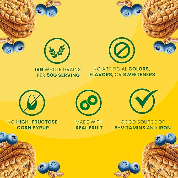 belVita Breakfast Bars Biscuits Blueberry 30 Total Packs 6 Boxes (4 Biscuits Per Pack)