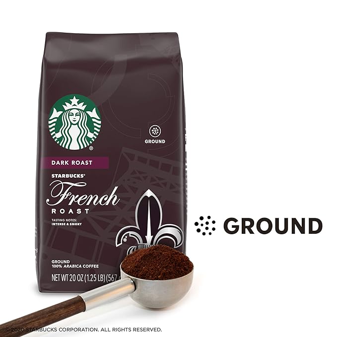 Starbucks Dark Roast Ground Coffee — French Roast — 100% Arabica — 1 bag (20 oz.)