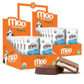 Moo Chocolates Organic Milk Chocolate Mini Bars with Creamy Milk Filling 0.7oz 28 ct (Pack of 2) | USDA Organic Non-GMO | 110 Calorie Snacks for On-the-Go Lunchboxes Office