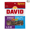 DAVID Roasted and Salted Sweet and Salty Jumbo Sunflower Seeds Keto Friendly 5.25 oz 12 Pack