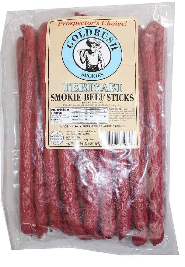 Gold Rush Teriyaki Meat Sticks (Smokies) 2.5 Lb.