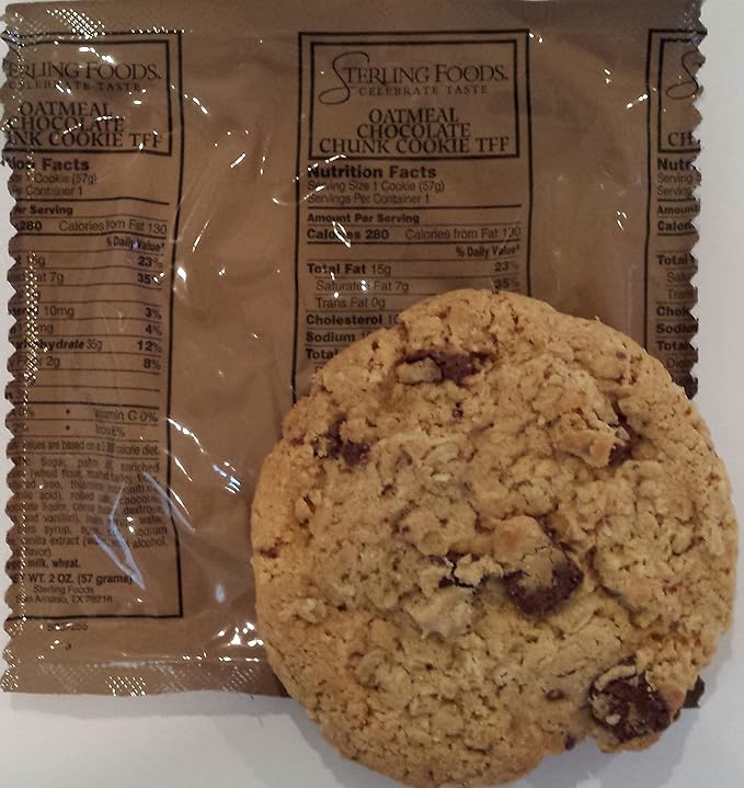 Z-Ration ALL MREs 12 pack MRE Desserts Fresh &amp Fast! (Cookies: Oatmeal Chocolate Chunk)