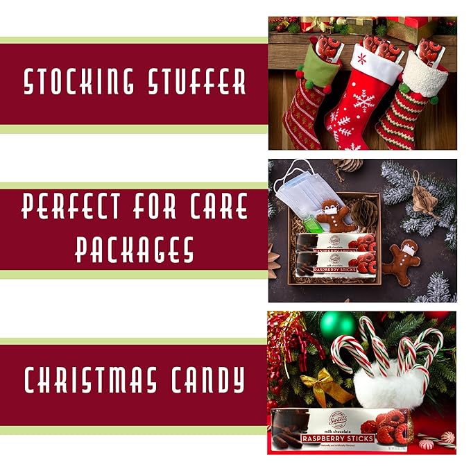 Raspberry Chocolate Sticks. Includes Two Boxes of Sweets Milk Sticks and a BELLATAVO Fridge Magnet! Approximately 70 Jelly Centers Covered in Chocolate! 2 Count