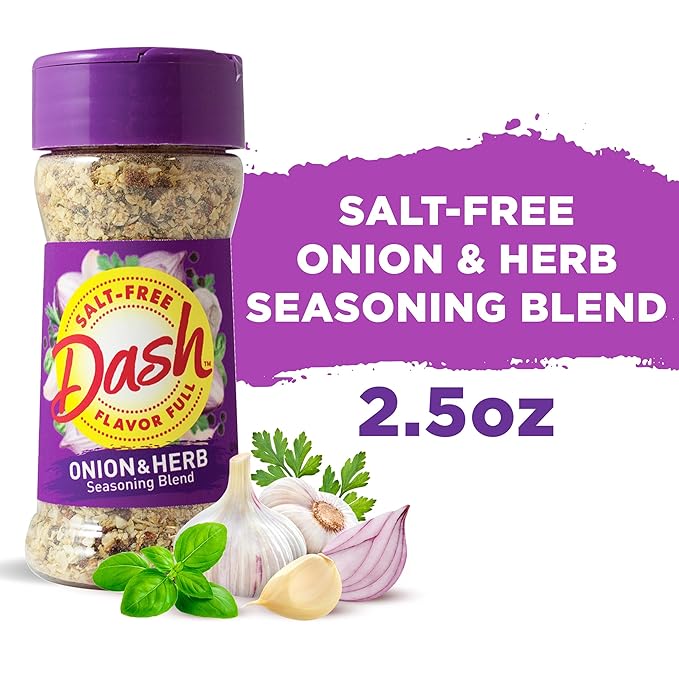Dash Salt-Free Seasoning Blend Onion &amp Herb 2.5 Ounce (Pack of 8)