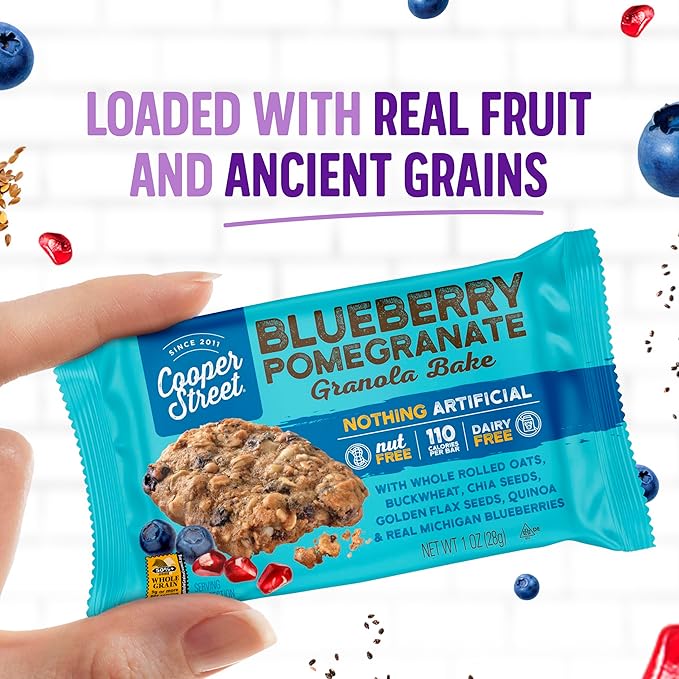 Cooper Street Cookies Chewy Granola Bakes Blueberry Pomegranate 1 Ounce (36 Count)