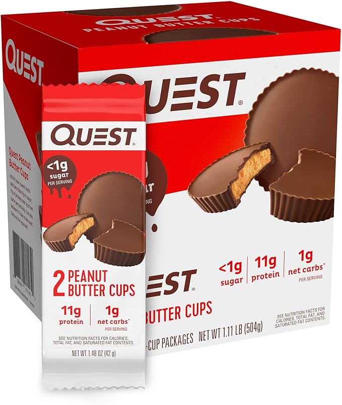Quest Nutrition Apple Pie Protein Bar 20g Protein 4g Net Carbs 2g Sugar &amp High Protein Low Carb Gluten Free Keto Friendly Peanut Butter Cups 12 Count