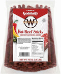 Weaver’s Hot Beef Sticks (80 hot &amp spicy 7” beef sticks per 40oz bag)