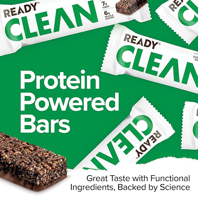 Ready® Protein Bars - High-Protein Snack with 15g Whey Protein All-Natural Ingredients Supports Lean Muscle and Recovery - Mint Chocolate Chip Bundle (15-Pack)