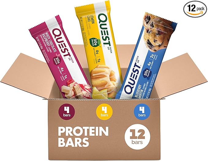 Quest Nutrition Fruit Flavored Variety Pack Protein Bars High Protein Low Carb Gluten Free Keto Friendly 12 Count