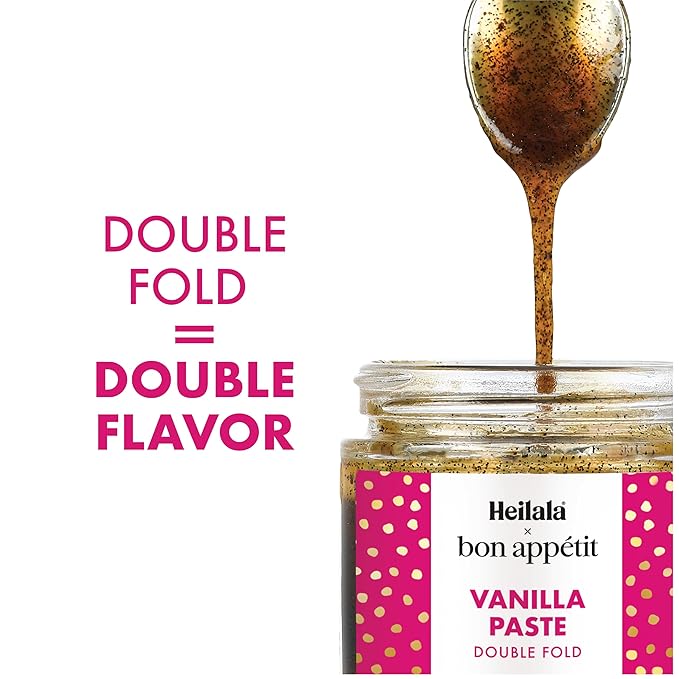 Heilala x Bon Appétit Double Fold Vanilla Bean Paste – Twice the Flavor and concentration Sustainably Sourced 2.29 oz