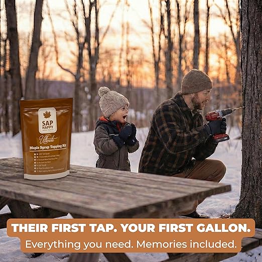 Maple Syrup Tapping Kit - (10) Taps for Maple Trees (10) 3' Food Grade Maple Syrup Tubing Drops (5) 1 Quart Maple Syrup Filters Maple Syrup Drill Bit Detailed Instructions Recipe Cards