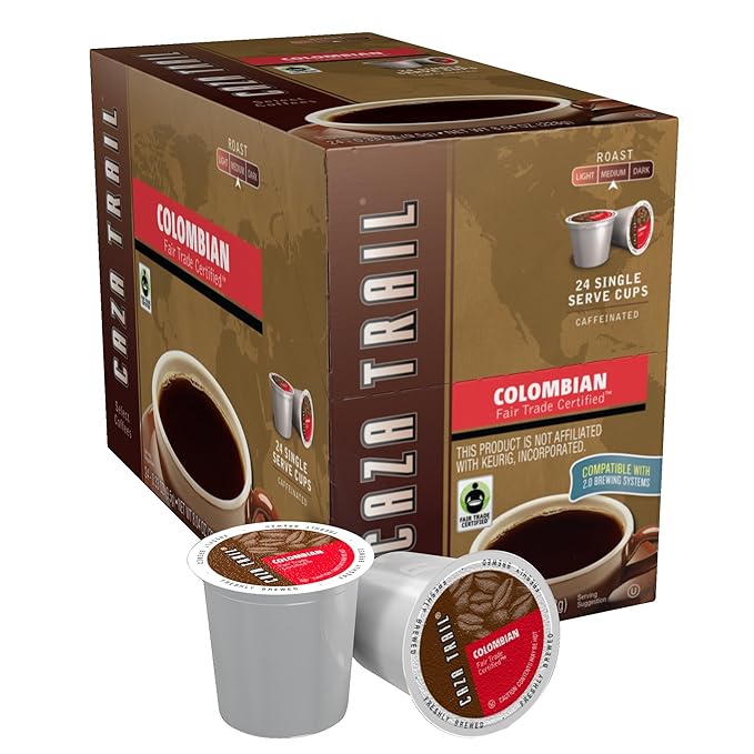 Caza Trail Coffee Colombian 24 Single Serve Cups