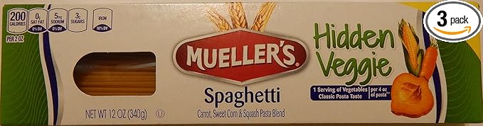 Mueller's Hidden Veggie Spaghetti Pasta Blend 12 Oz. (Pack of 3)