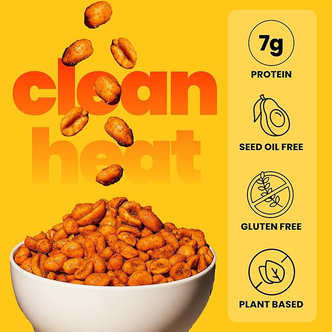 Confusion Snacks Chili Spiced Hot Peanuts – Spicy Snacks with a Hot &amp Spicy Taste Keto High Protein Seed Oil Free Gluten Free Vegan Dry Roasted Nuts 3-Pack 7oz
