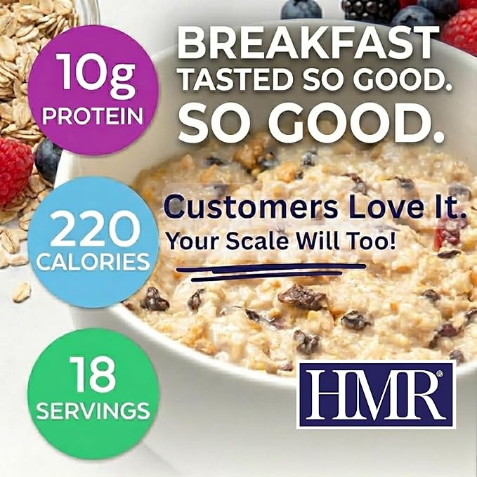 HMR Multigrain Hot Cereal – High Protein Oatmeal Alternative for Weight Loss | 10g Protein 220 Calories | Low Calorie Breakfast or Snack | Convenient Diet Meal | 18 Count