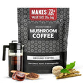 Moontower Adaptogen Mushroom Coffee Ground - Organic Mushroom Coffee with Lion's Mane Reishi &amp Ashwagandha Medium Roast Nicaraguan Beans for Focus &amp Clarity Energizing Balanced Brew - 35 oz