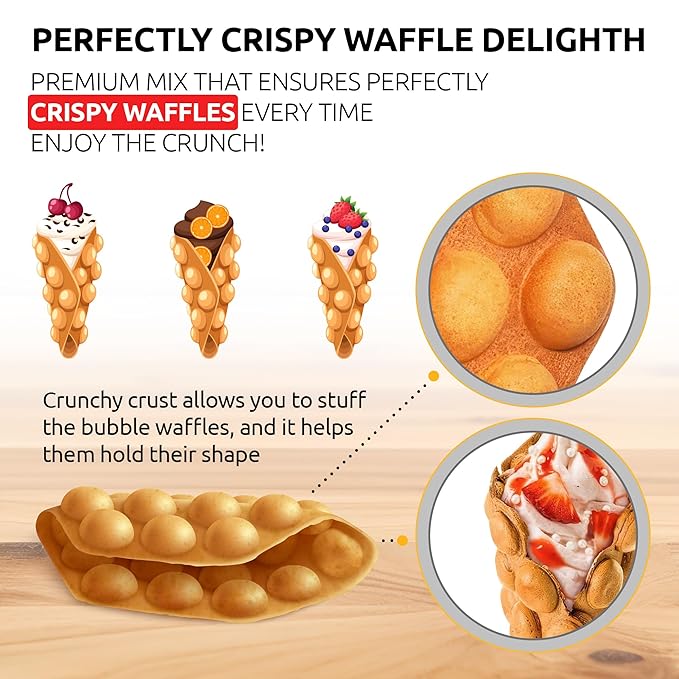 OldSoul Baking Mix | Dough Mix | Bubble Waffle Batter Mix | Original Flavor | GLUTEN FREE &amp VEGAN | 10 Lbs | 56 Big Waffles (10 Lbs Gluten Free &amp Vegan)