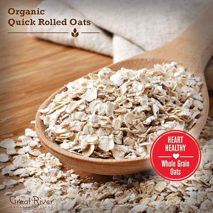 Great River Organic Milling Oatmeal Quick Rolled Oats Organic 50-Pounds (Pack of 1)