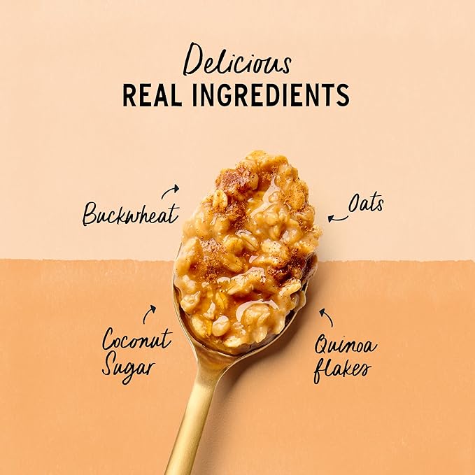 Purely Elizabeth Creamy &amp Hearty Protein Instant Oatmeal Maple Cinnamon Roll Vegan Friendly Organic Gluten Free &amp Non-GMO 5 Count 8.3 Ounce (Pack of 6)