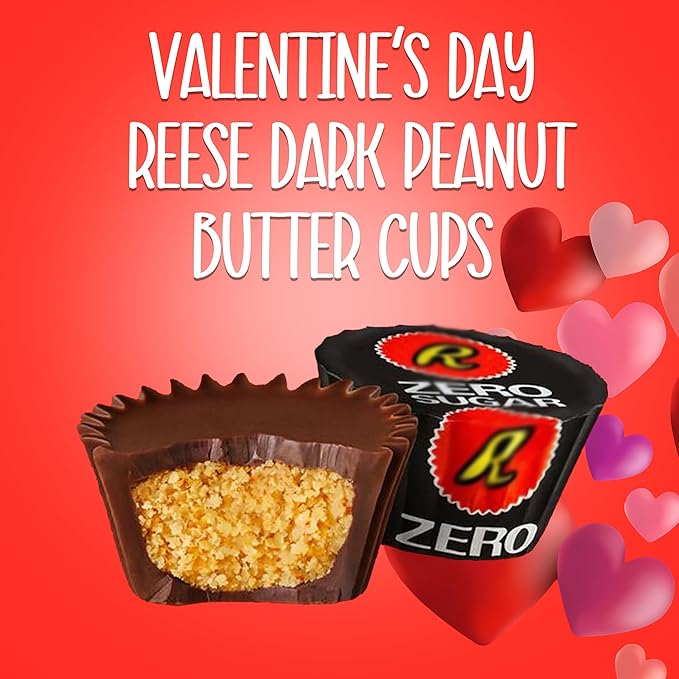 Zero Sugar ReeseDark Chocolate Peanut Butter Cups 2 Lb Sugar Free Individually Wrapped Peanut Butter Cups Treat Bulk Sugar Free Candy Keto Friendly Gluten Free Appx 130 Pieces