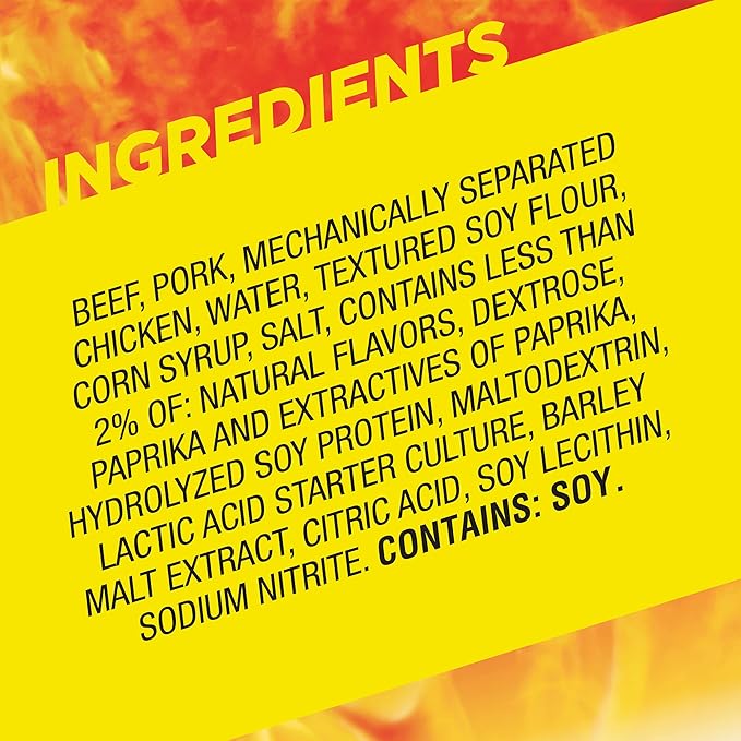 Slim Jim Smoked Meat Sticks Original Flavor 2g Protein Per Stick Snack Size 0.44 oz. (100 Count)
