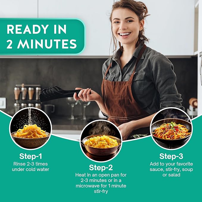 Nashi Shirataki Konjac Fettuccine Noodles - Pack of 8 | Glucomannan Premium Recipe Keto-Friendly | Low-Calorie Zero-Carb Vegan &amp Gluten-Free Odour-Free High Fiber | Ready-to-Eat Food | 53.61