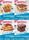 Krusteaz Gluten Free Mix Variety Pack: Blueberry Muffin Cinnamon Crumb Cake Double Chocolate Brownie and Pancake Mix (Bundle of 4)