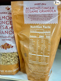 Trader Joe's Almond Ginger Sesame Granola with Candied Ginger and Tahini Gluten Free 12 Oz