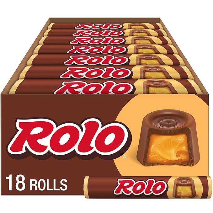ROLO Rich Chocolate Caramels Candy Rolls 1.7 oz (18 Count)