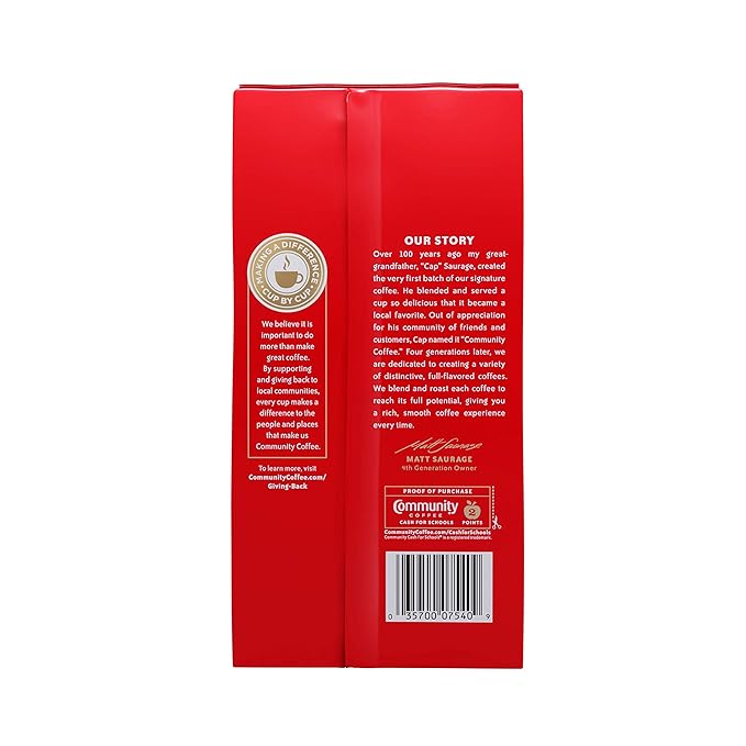 Community Coffee Medium-Dark Roast 23 Ounce Decaffeinated Ground Coffee 23 Ounce Bag (Pack of 2)