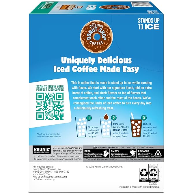 The Original Donut Shop Iced Duos Cookies + Caramel Coffee Keurig Single Serve K-Cup Pods 24 count
