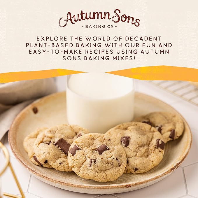 Autumn Sons Baking Co. Gluten Free Chocolate Chunk Cookie Mix. Vegan Plant Based Baking Mix. Top 9 Allergen Free. Dairy Free Nut Free Soy Free Non GMO 9.3 oz (Pack of 3)