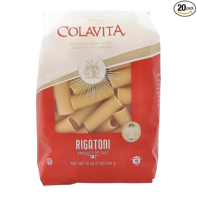 Colavita Pasta - Rigatoni 1 Pound - Pack of 20