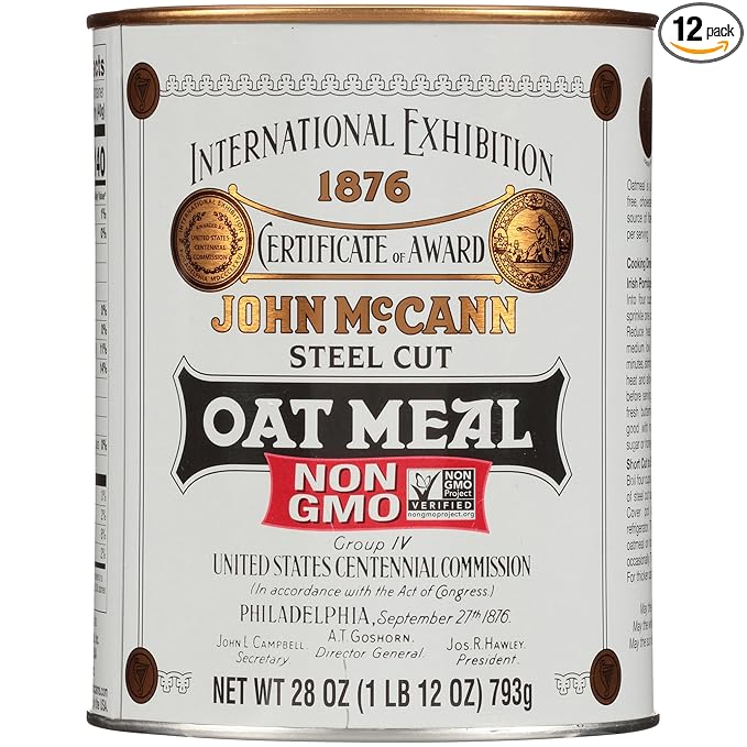 McCann's Irish Oatmeal Traditional Steel Cut Oats 28 Ounce (Pack of 12)