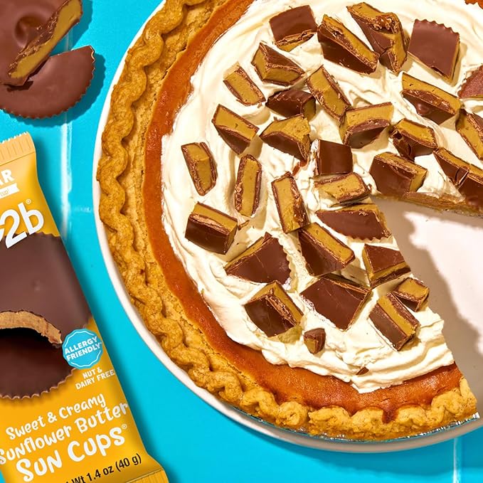 Free2b Sunflower Butter Sun Cups Safe for School and Allergy Friendly Gluten-Free Dairy-Free Nut-Free and Soy-Free Sweet and Creamy Cups 2-Cup Packages (Pack of 12)