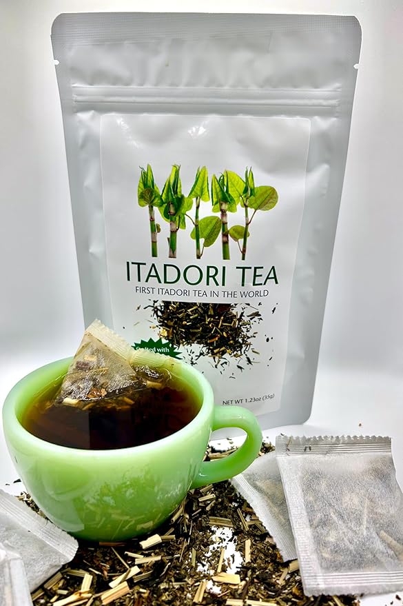 Itadori Tea - Organic Black Tea With Japanese Knotweed For Resveratrol &amp Immune Support Antioxidant-Rich All-Natural Ingredients 14 Tea Bags for Holistic Wellness