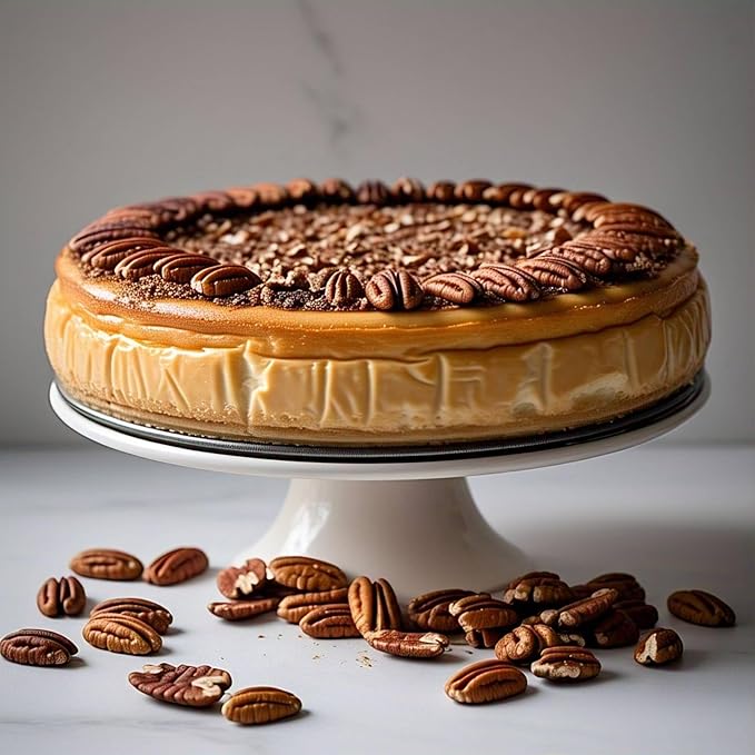 ANDY ANAND CHOCOLATIER Caramel Pecan Cheesecake 9 | Freshly Baked All-Natural | Made with Real California Cream Cheese No Chemicals or Preservatives | Amazingly Delicious &amp Decadent (2.8 lbs)