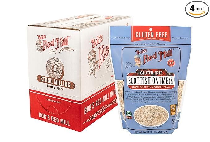 Bob's Red Mill Gluten Free Scottish Oatmeal 20-ounce (Pack of 4)