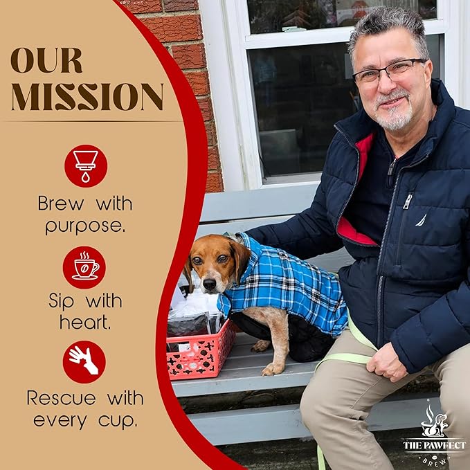 Dog Lover’s Coffee – French Vanilla by The Pawfect Brew | Medium Roast Whole Bean 1 lb Bag | Naturally Flavored Freshly Roasted to Order | 25% Profits Donated to Animal Rescue