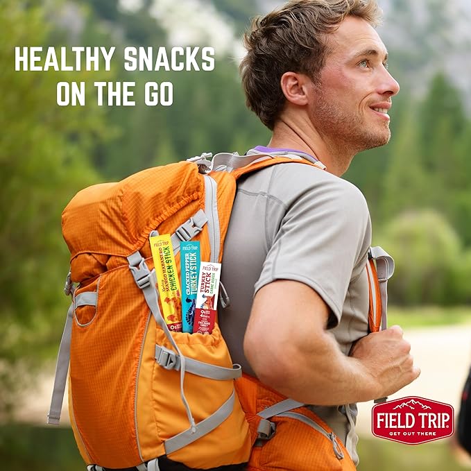 Field Trip 10 Pack Chicken and Turkey Sticks Variety Pack - Keto Paleo Gluten Free Allergy Friendly Snack - 50 to 80 Calorie High Protein Snacks 1oz