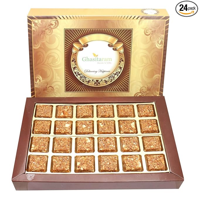 Ghasitaram Gifts Indian Sweets - Diwali Gifts Granola Bites 24 pcs Box