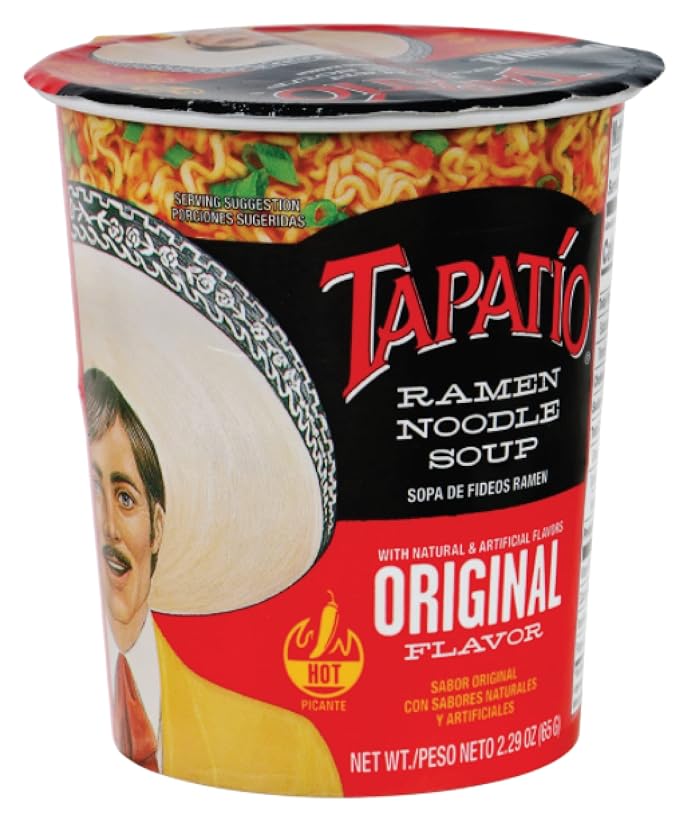 Tapatio Spicy Ramen Noodle Soup Cup - Original Flavor - 2.29 Oz (Bulk Case of 12)