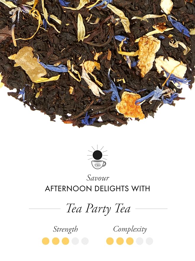 TWG Tea | Tea Party Tea | Black Tea | Marigold &amp Tropical Fruits | Haute Couture Tin 100g | Gift Set