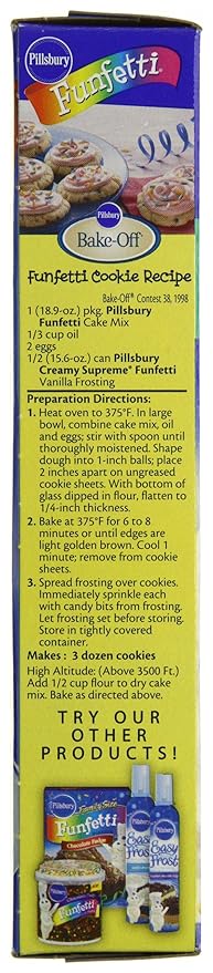 Pillsbury Cake Mix Funfetti 18.9-Ounce Boxes (Pack of 12)