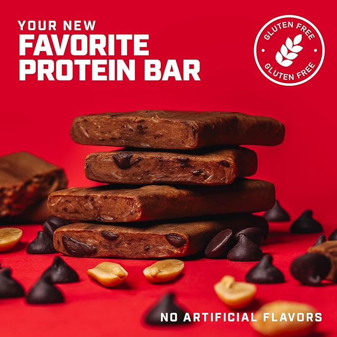 1st Phorm Power Pro Protein Bars Peanut Butter Chocolate Chip Flavor 15G Whole Food Protein Gluten Free Snack Bars for on the Go or Pantry Snacks Made Without Artificial Flavors 15 Count
