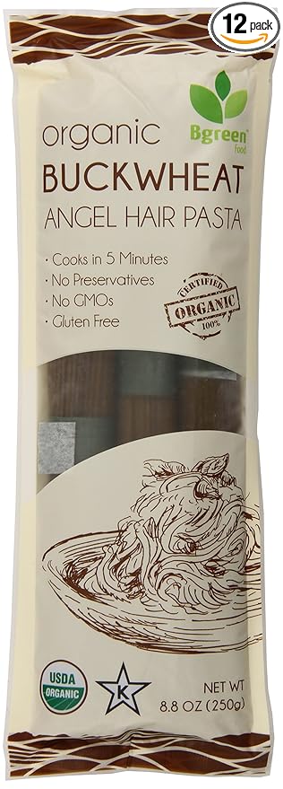 Bgreen Organic Buckwheat Angel Hair Pasta 8.8 Ounce (Pack of 12)