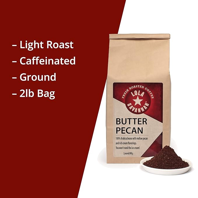 Lola Savannah Butter Pecan Ground Caffeinated Coffee 2lb