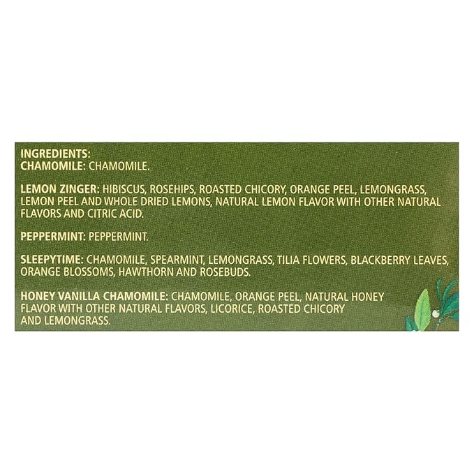 Celestial Seasonings Herbal Tea Sampler 20 Count 1.1oz Box (Pack of 6)