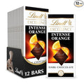 Lindt EXCELLENCE Intense Orange Dark Chocolate Bar Dark Chocolate Candy with Orange and Almond Slivers 3.5 oz. (12 Pack)